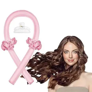Heatless Curls No-Heat Silk Curling Headband for Long Hair, Overnight Hair Curler Kit with Scrunchies and Clip