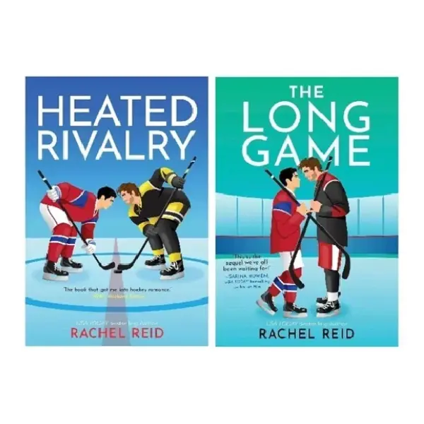 Heated Rivalry & The Long Game 2 Books Set by Rachel Reid Paperback...