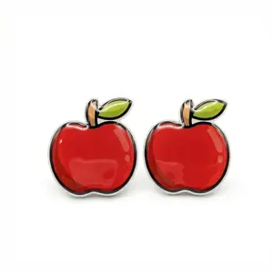 Red Apple Stud Earrings