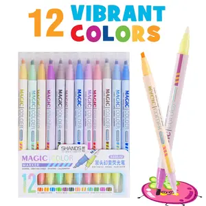 Back to School Stationery, Creative Children's Day Gift, Secret Message Pens, Greeting Card Markers, Changing Markers for Journaling, DIY Cards, and Art pens  and  highlighters Aesthetic Study Tools for Top Grades:  Highlighters for Organized Note-Taking