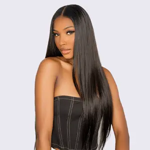 OhMyPretty Wear Go Glueless 9x6 Lace Straight Wig M Cap Super Natural Hairline Silky Human Hair Mini Knots Pre plucked &Pre Bleached & Pre Cut