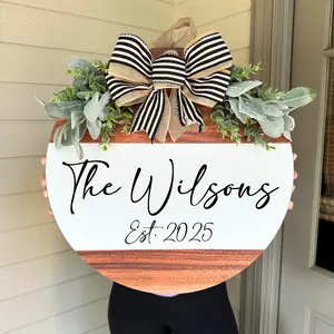 Front Door Decor, Front Door Hanger,  Last Name Door Hanger, Personalized Door Wreath, Door Sign, Last Name Sign, Personalized Family Door Sign,
