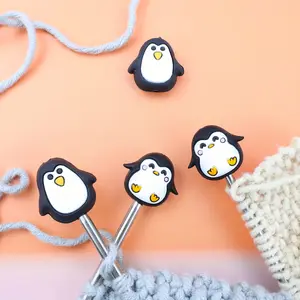 2PCS Knitting Tools, Needle Stoppers, Straight Knitting Needle Stoppers, Crochet Needle Protective Caps, Straight Needle Anti-Drop Needles, Crochet Supplies, Penguin Needle Stoppers, Sweater Needle Caps, Knitting Accessories, Anti-Drop for Straight Knitti