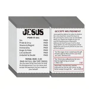 Jesus Payment Card, 50pcs/set Pocket Gospel Card, Gospel Card with Holy Verse, Gift for Women & Men, Office Stationery & Supplies