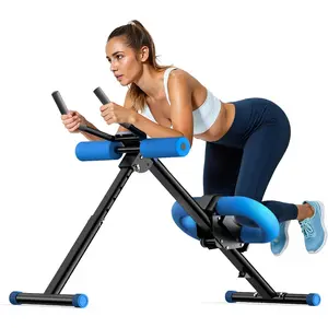 Ab Machine, Adjustable Ab Trainer Machine for Abs Workout at Home Gym, Foldable, Knee Protection, Abdominal Trainer for Stomach Workout