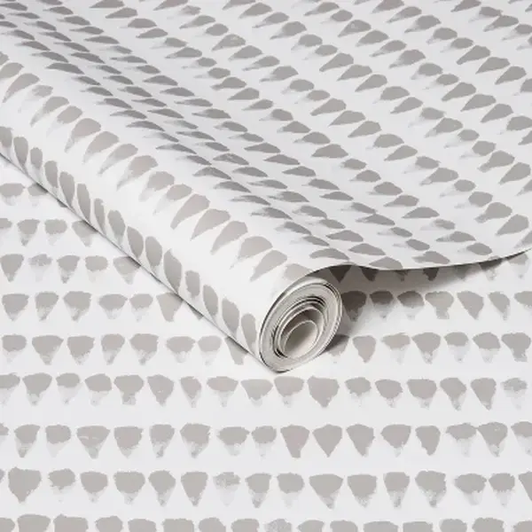 Abstract Striped Peel & Stick Wallpaper Gray/White - Opalhouse