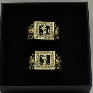 Santa Muerte Ring Gold Plated Available Sizes with Unique Design