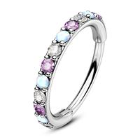 Purple+White Opal+Clear