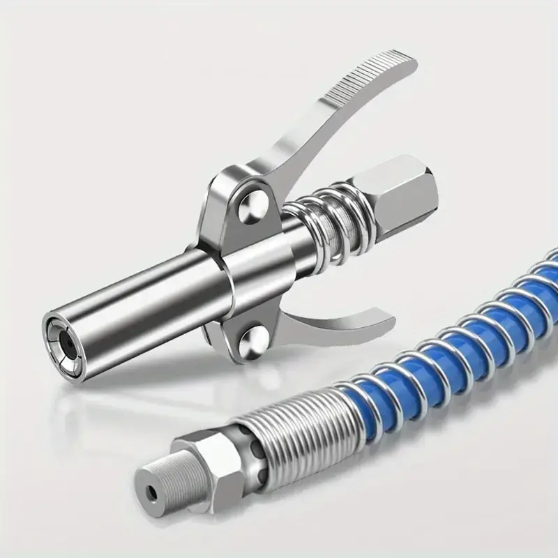 High Pressure Oil Gun Coupler Nozzle, Industrial Heavy Duty Single Hand Handle Quick Release Lock, Electric & Pneumatic Grease Fitting Accessories