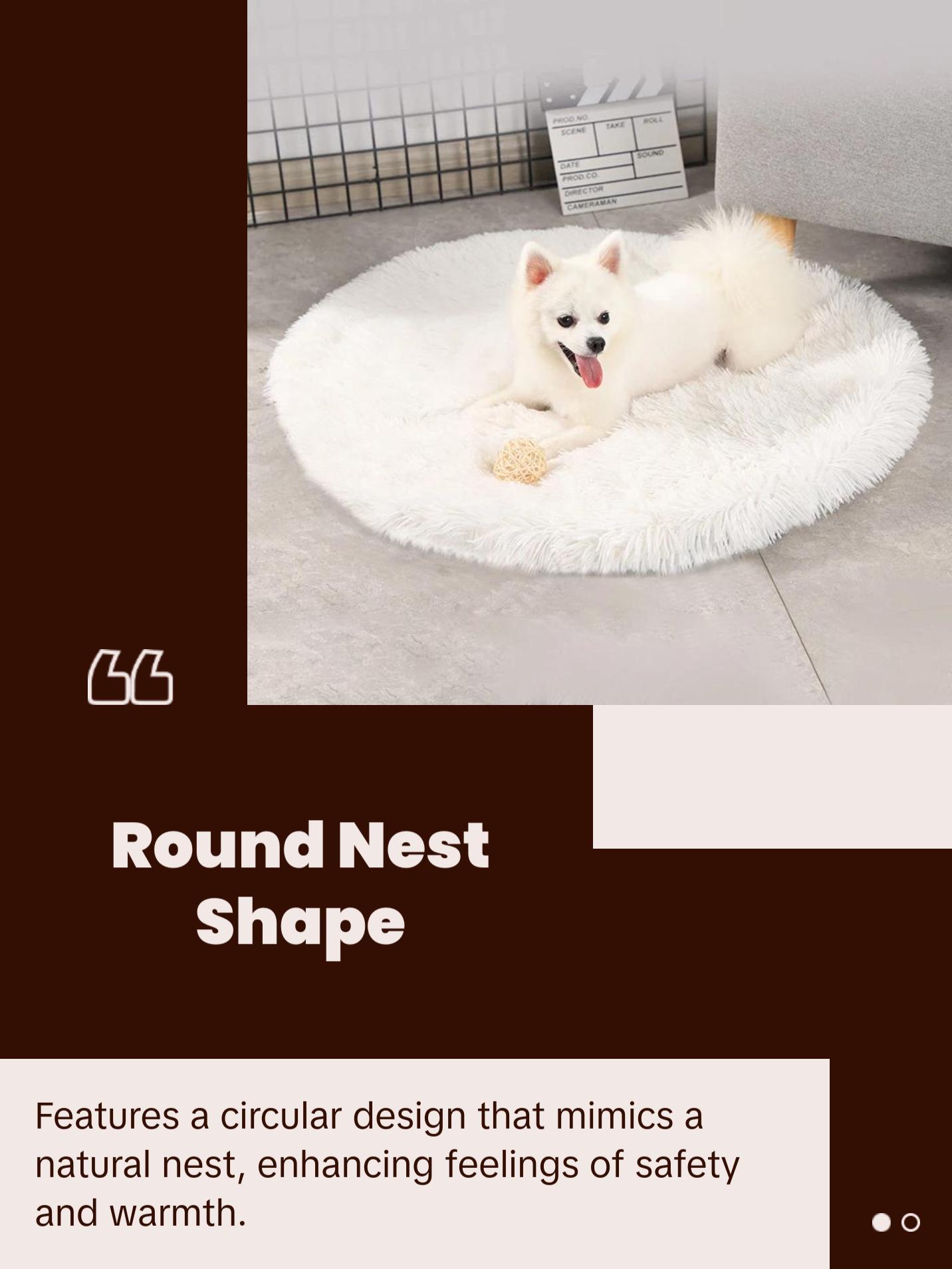 Plush Cat Bed Mats Round Pet Bed for Cats Small Dogs Soft Fleece Pet Sleeping Mat Kitten Puppy Nest Pet Cushion Cat Accessories
