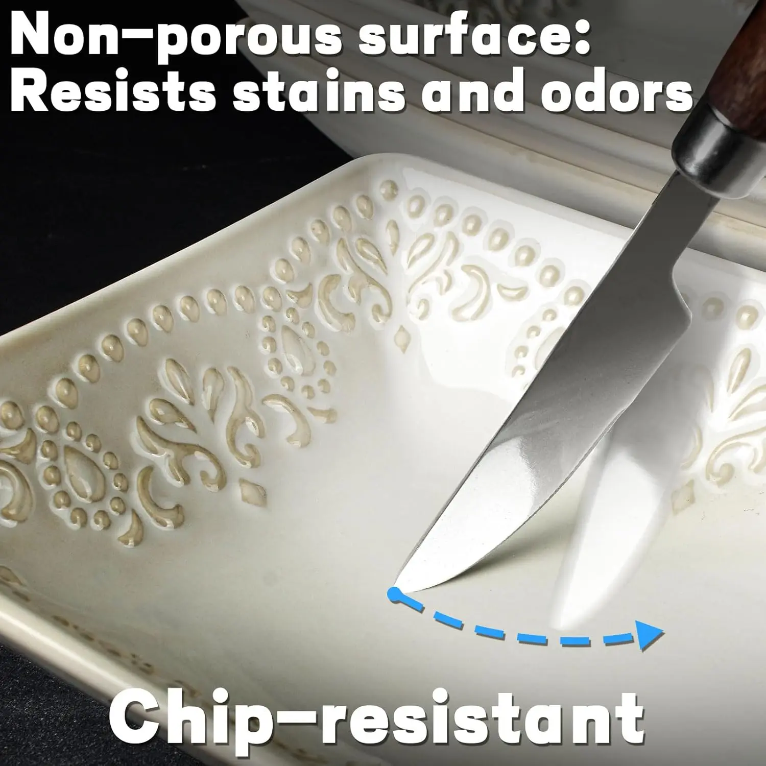 9.85" Ceramic Rectangle Plates Set of 4 - Deep Lipped Edges, Appetizer Salad Sushi Pasta Dessert Plates, Microwave/Oven Safe, Cute Kitchen Dinner Restaurant Serving Dishes (Multiple Patterns) 9.85" Ceramic Rectangle Plates Set of 4 - Deep Lipped Edges, Appetizer Salad Sushi Pasta Dessert Plates, Microwave/Oven Safe, Cute Kitchen Dinner Restaurant Serving Dishes (Multiple Patterns)