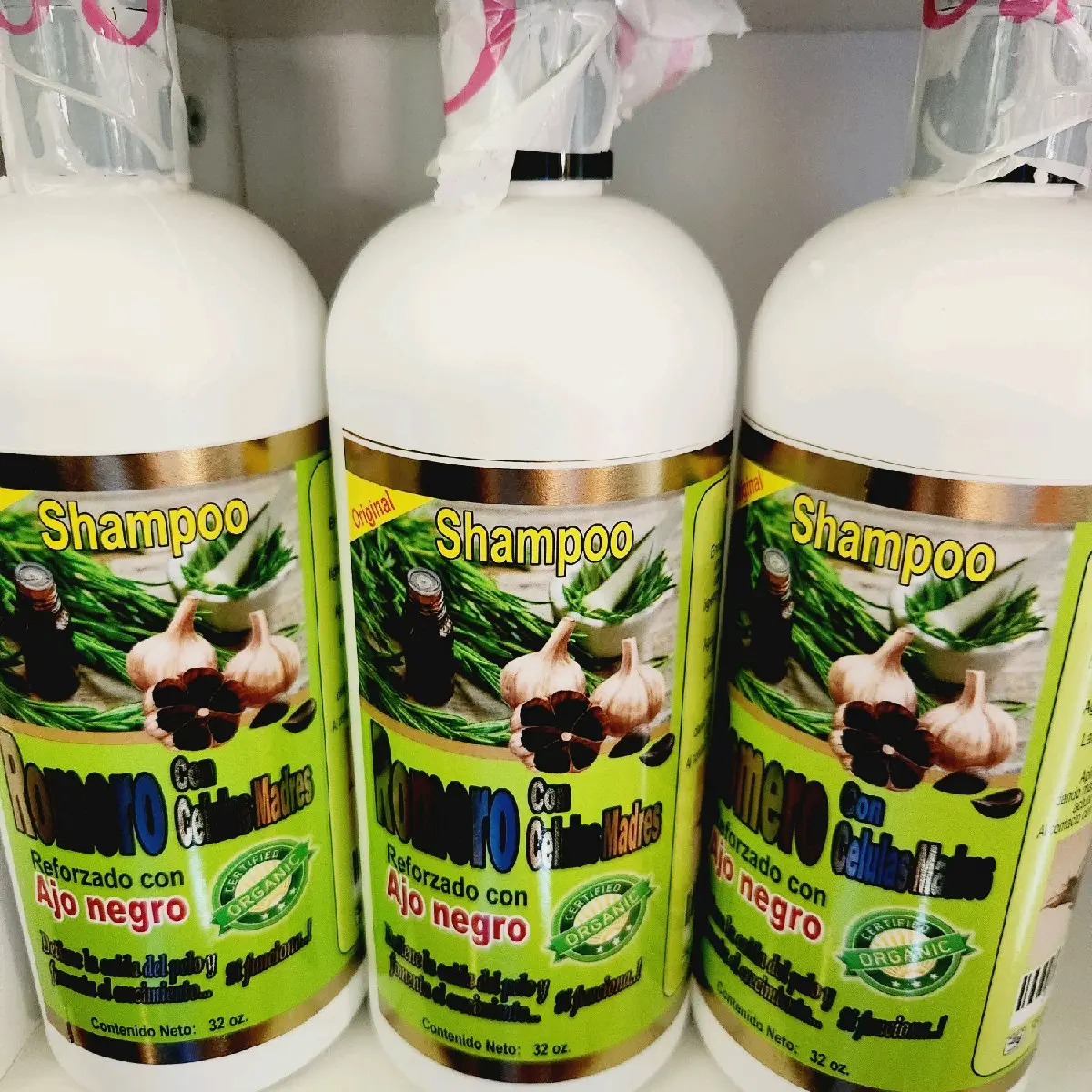 Rosemary Stem Cell Shampoo, Nourishing Volumizing Formula with Black Garlic for Hair Thickening, Growth, and Repair, Hair Thickening Shampoo, Natural Herbal Shampoo