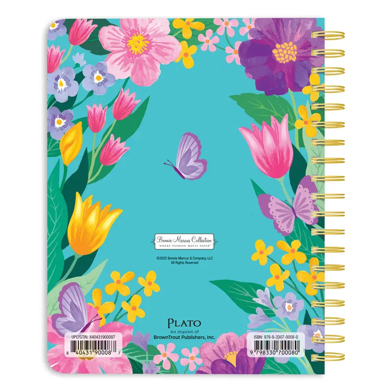 Bonnie Marcus OFFICIAL | 2026 6 x 7.75 Inch 18 Months Weekly Desk Planner | Foil Stamped Cover | July 2025 - December 2026 | Plato | Fashion Designer Stationery 1