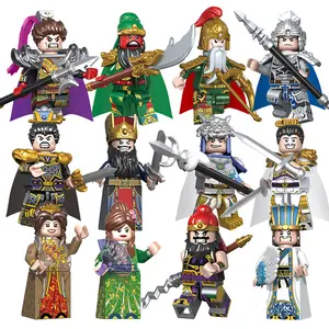MOC Small Granular Building Blocks Three Kingdoms Character Figures Compatible Bricks Assembly Toy Kids Giftpopular popular