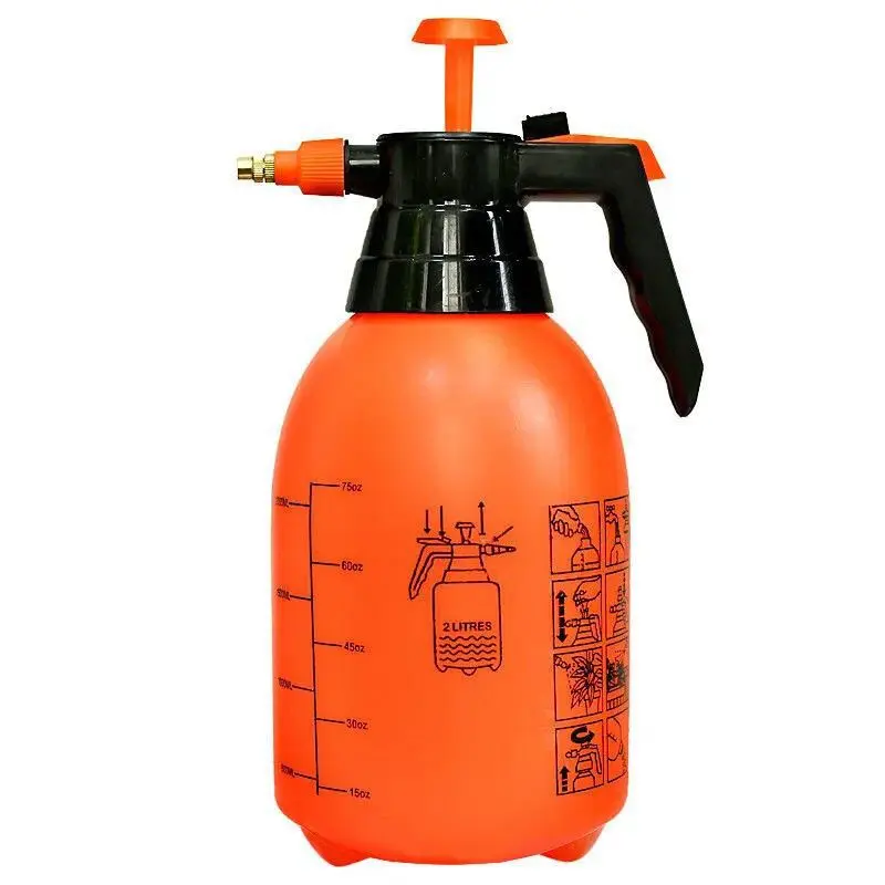 2L high-pressure hand-held air spray - adjustable nozzle garden watering can, Spray Nozzle Tips for lawn, flower and household cleaning, Plant Watering Tool