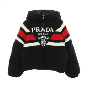 Pre-owned PRADA Wool Small Leather Goods Cashmere Down Jacket