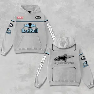 Retro Bell Helmets x The Iced Red Racing Hoodie Vintage Washed, Motor World Championship Enthusiast, Motorcycle Off-Road Dirt Bike Graphic Streetwear, Heavyweight Biker Sweatshirt, Retro Moto Gear Motorbike Apparel Men’s Grunge Y2K Racing Jacket Style