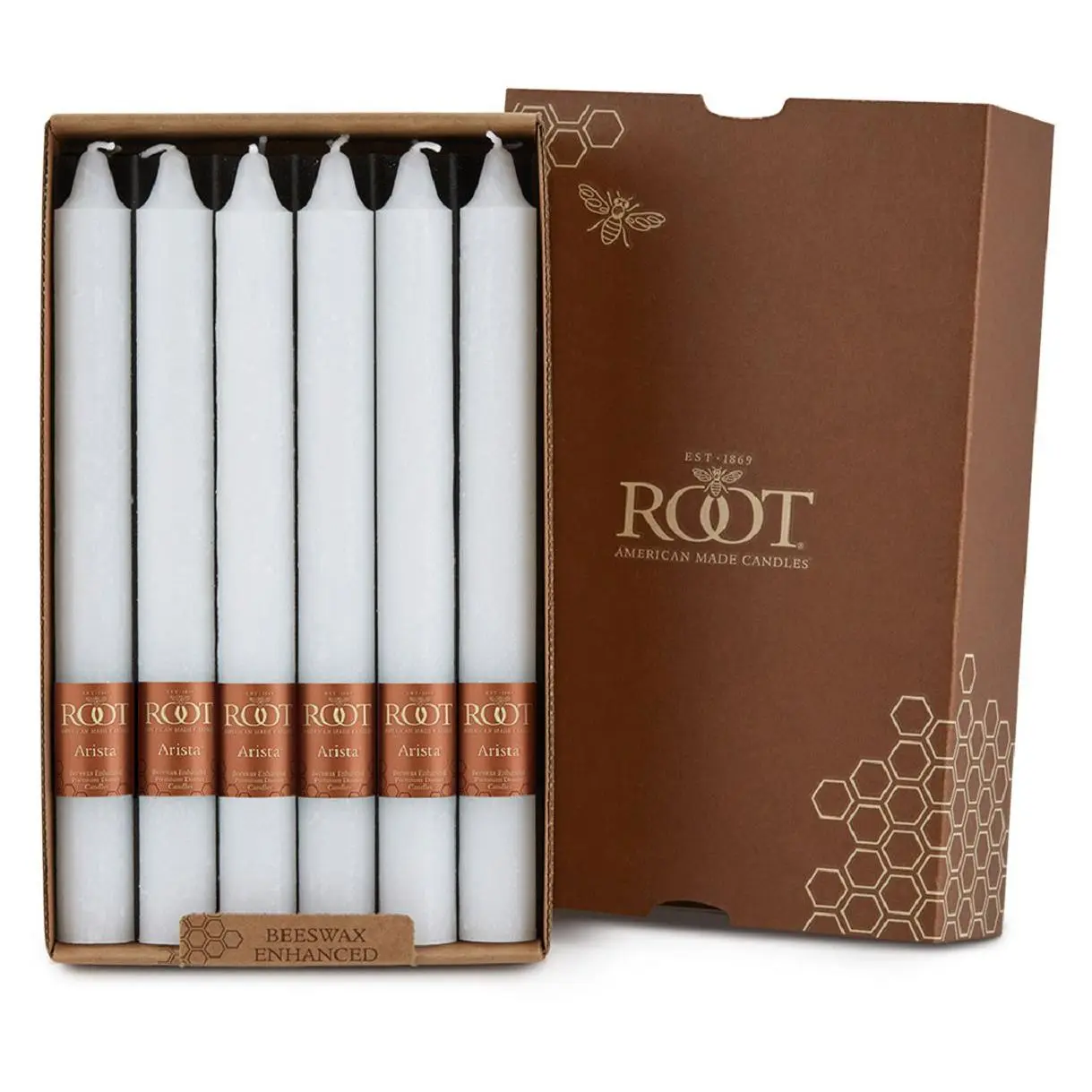 ROOT 9" Timberline Arista Taper Candles box of12 core