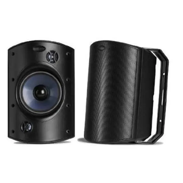 Polk Audio Atrium 8 SDI Flagship Outdoor Waterproof Speaker (Black) - Single Unit or Stereo Pair Use, Powerful Bass, Broad Sound Coverage, Extreme Weather-Temperature Resistance, Aluminum Mount, Noise Port, Smartphone Compatible, Weatherproof Loudspeaker,
