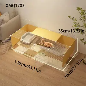 Cat Cage Indoor Home Cat Litter Room, Litter Box Enclosure, Closed-Off Cat Nesting Box, Pregnant Cat Incubator, Toilet Included, Reproduction Crate