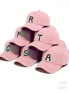 Women's Personalized Letter DIY Baseball Cap, Adjustable Golf Dad Hat, Original Classic Hip Hop Street Basketball Cap, Simple Style, Adjustable Caps