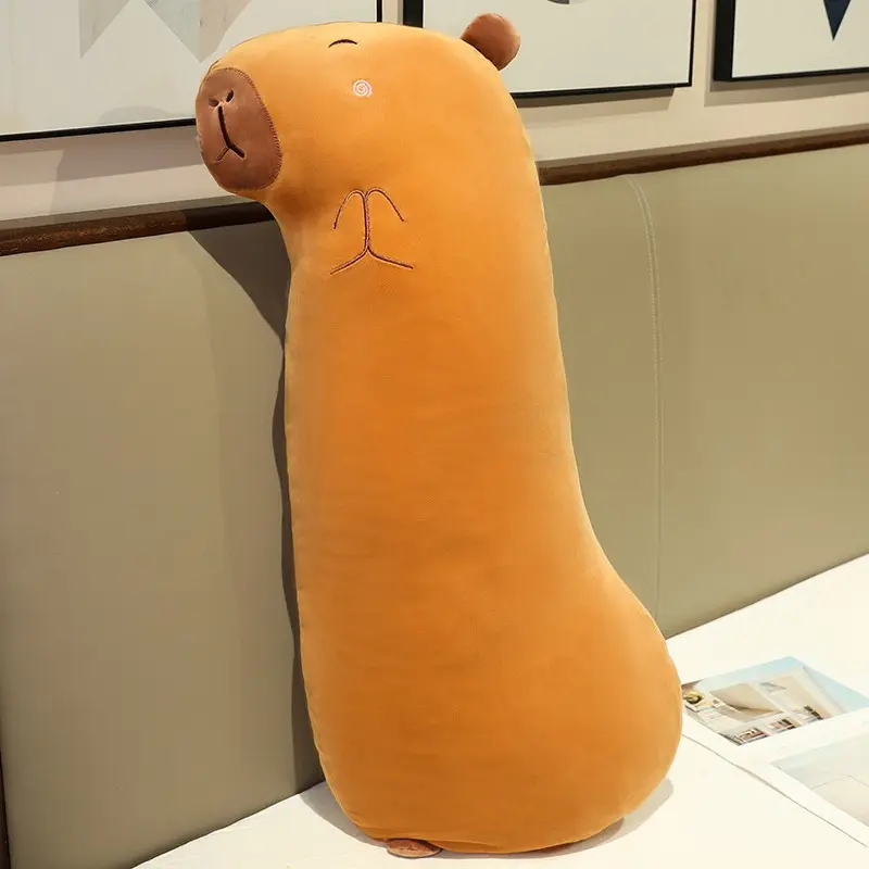 80cm Capybara Long Pillow, Perfect Gift, Suitable for Bed or Sofa, Includes Pillow Insert, Cute Animal Cushion, Soft and Comfortable