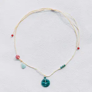 Natural Crystal Moss Agate Necklace
