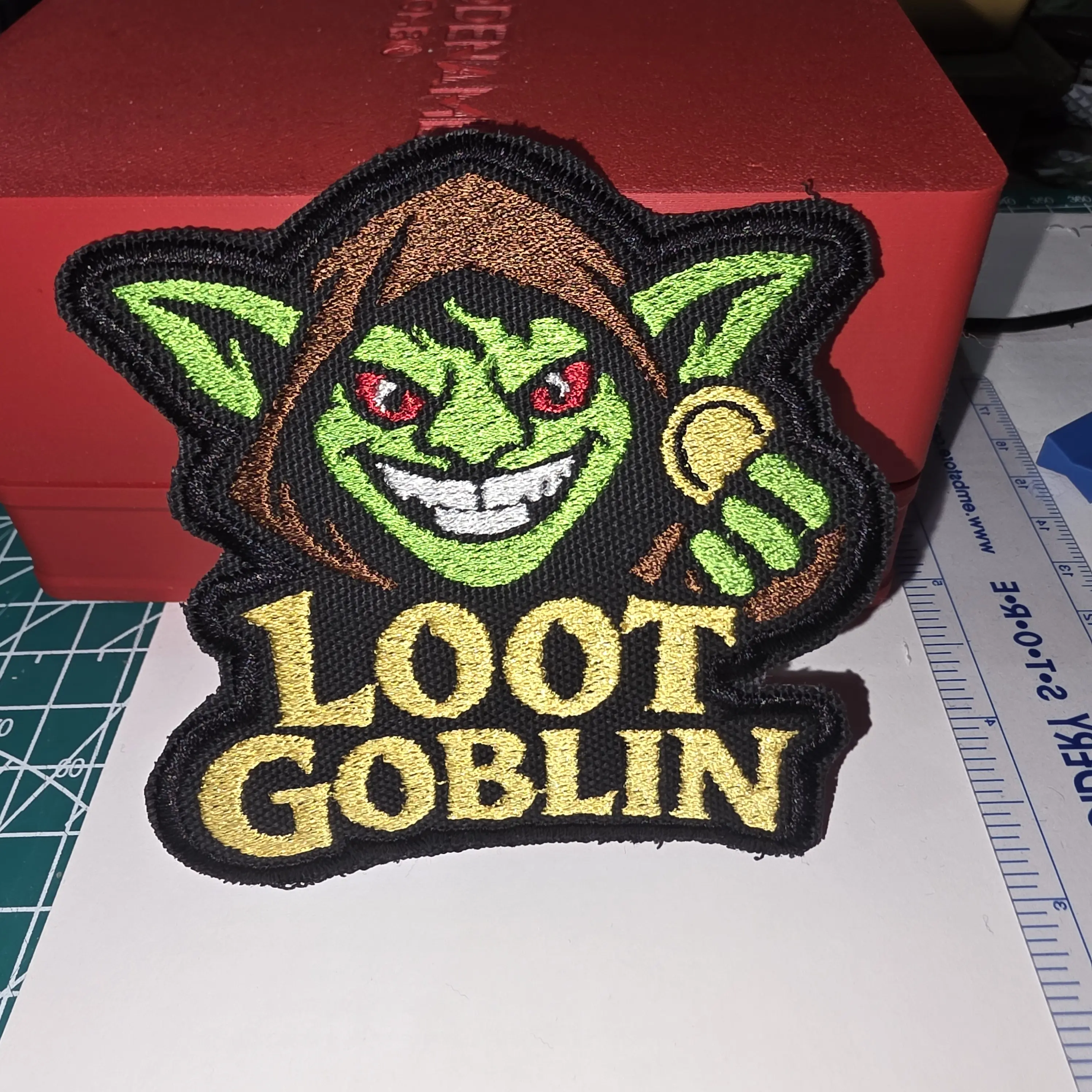 Embroidered RPG Patches: Nat 1 Disaster, Nat 20 Success, Loot Goblin, Roll for Snacks