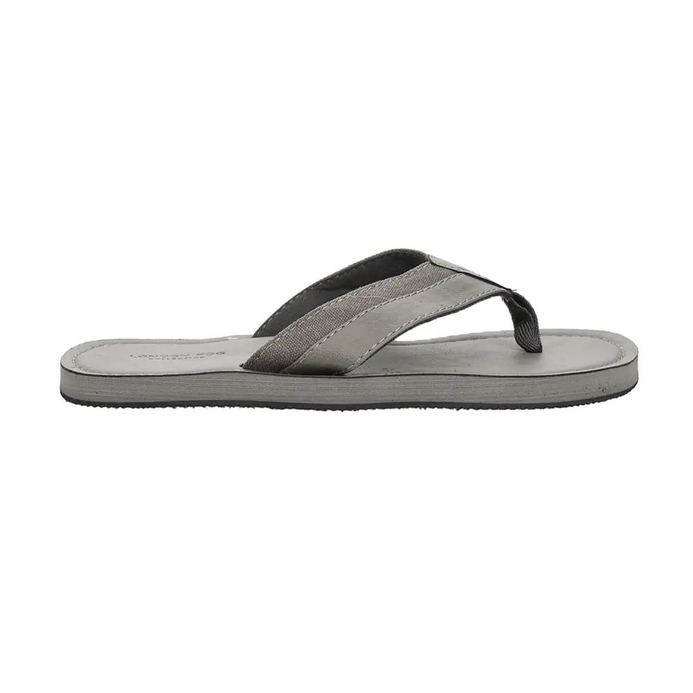 London Fog Mens Trevon Flip Flops Casual Sandals Casual - Grey