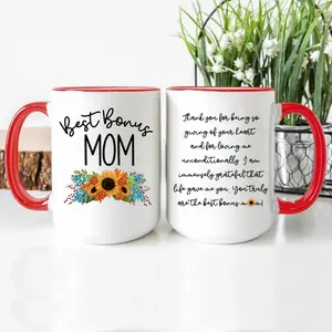 Thank You For Being So Giving Of Your Heart Coffee Mug, Bonus Mom Cup, Step Mom Gift, Stepmother Tea Mug, 11 15oz Ceramic Cup