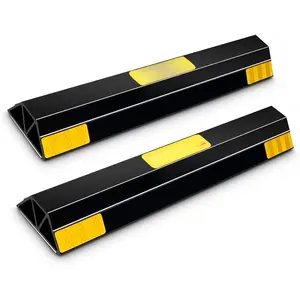 (  18" 2 Packs Heavy Duty Parking Stopper for Garage, Parking Gadgets Protects , Parking Aid Easy to Install 2 count, 18" L x 3.7" W x 1.8" H