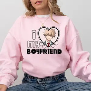I love My Boyfriend Katsuki Bakugo Shirt, Bakugo MHA Shirt, Valentine Shirt, Trending Anime Tee, Gift For Fans, For Men, For Women