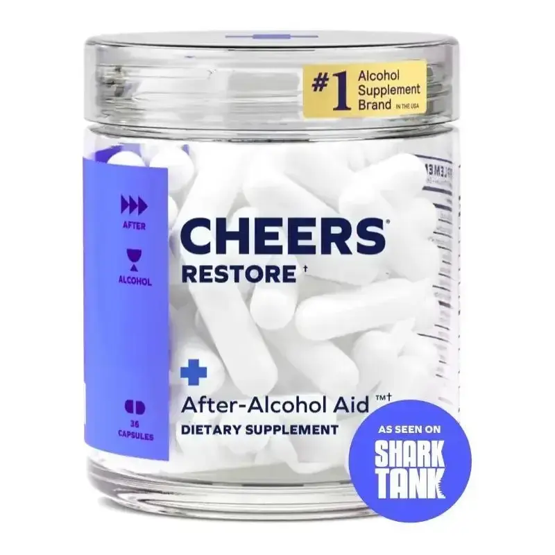 Cheers Restore Supplement with DHM + L-Cysteine 12 Doses 36 ct - As Seen on Shark Tank - Over 40 Million Doses Sold