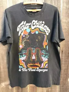 [Sale Up To 40%] Tyler Childers And The Food Stamps Band Charcoal Unisex Shirt S-5XL
