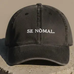 Vintage Cotton Twill Cap - 100% Cotton Twill 6-Panel Unstructured Cap with Low Profile Washed-Out Vintage Feel Embroidered Detail