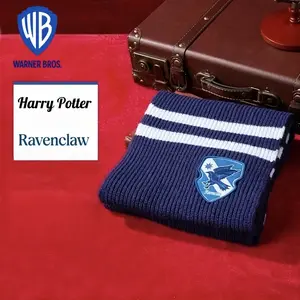 Harry Potter Series Women's Thick Scarf – Warm Knitted Design, Movie-Inspired Hogwarts House Style, Soft Comfortable for Winter, Perfect Holiday Gift for Harry Potter Fans