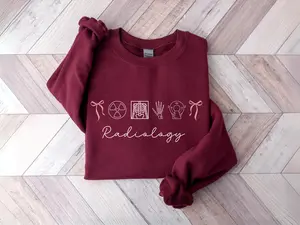 Coquette Radiology Sweatshirt Women Xray Tech Crewneck Gift for Radiologic Technologist Medical Student sweater Rad Tech Appreciation RAD. Cotton Unisex