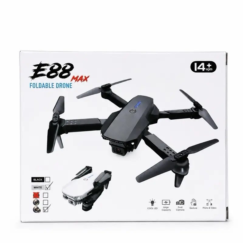 E88 Max Foldable Drone with Dual Camera & Remote Control