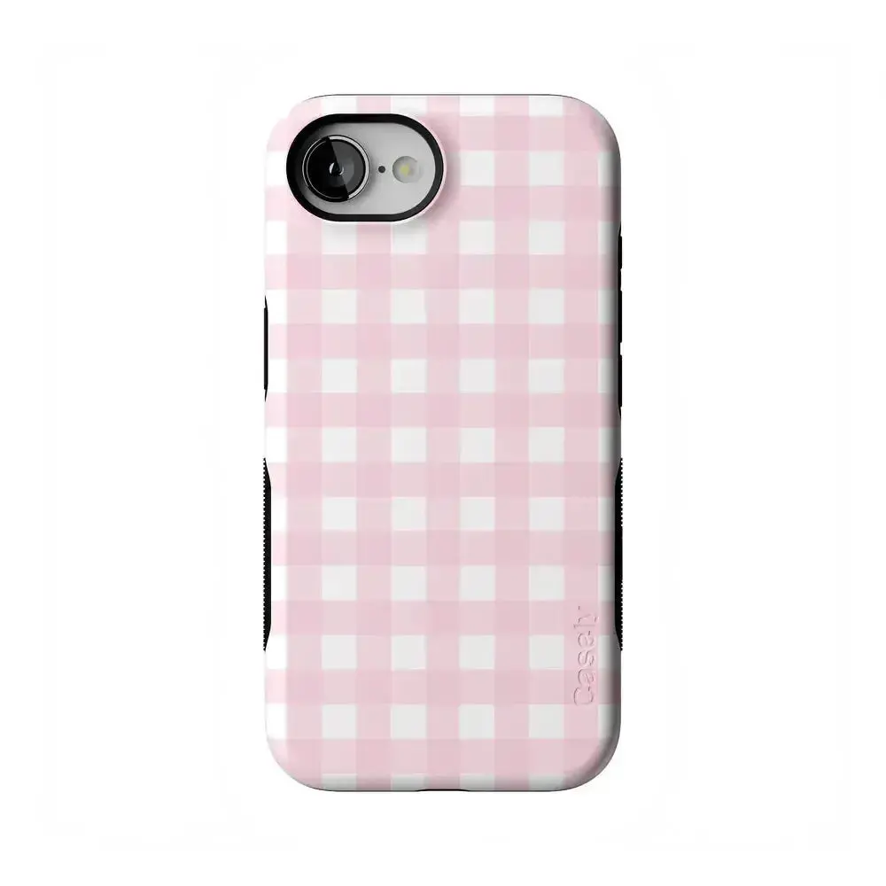 Casely iPhone 17e Case | Sunday Best | Pink Plaid | Bold Protective Design | Compatible with MagSafe