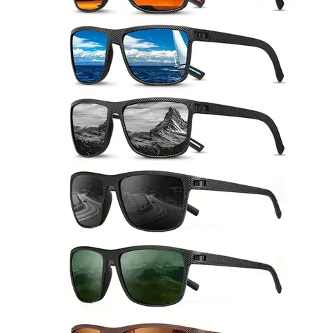 Unisex Sporty Polarized Sunglasses, Trendy Casual Tinted Lens Sunglasses for Everyday Use, Fashion Accessories for Outdoor Activities