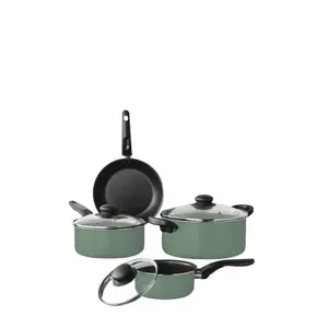 7 Piece Nonstick Aluminum Pots and Pans Cookware Set