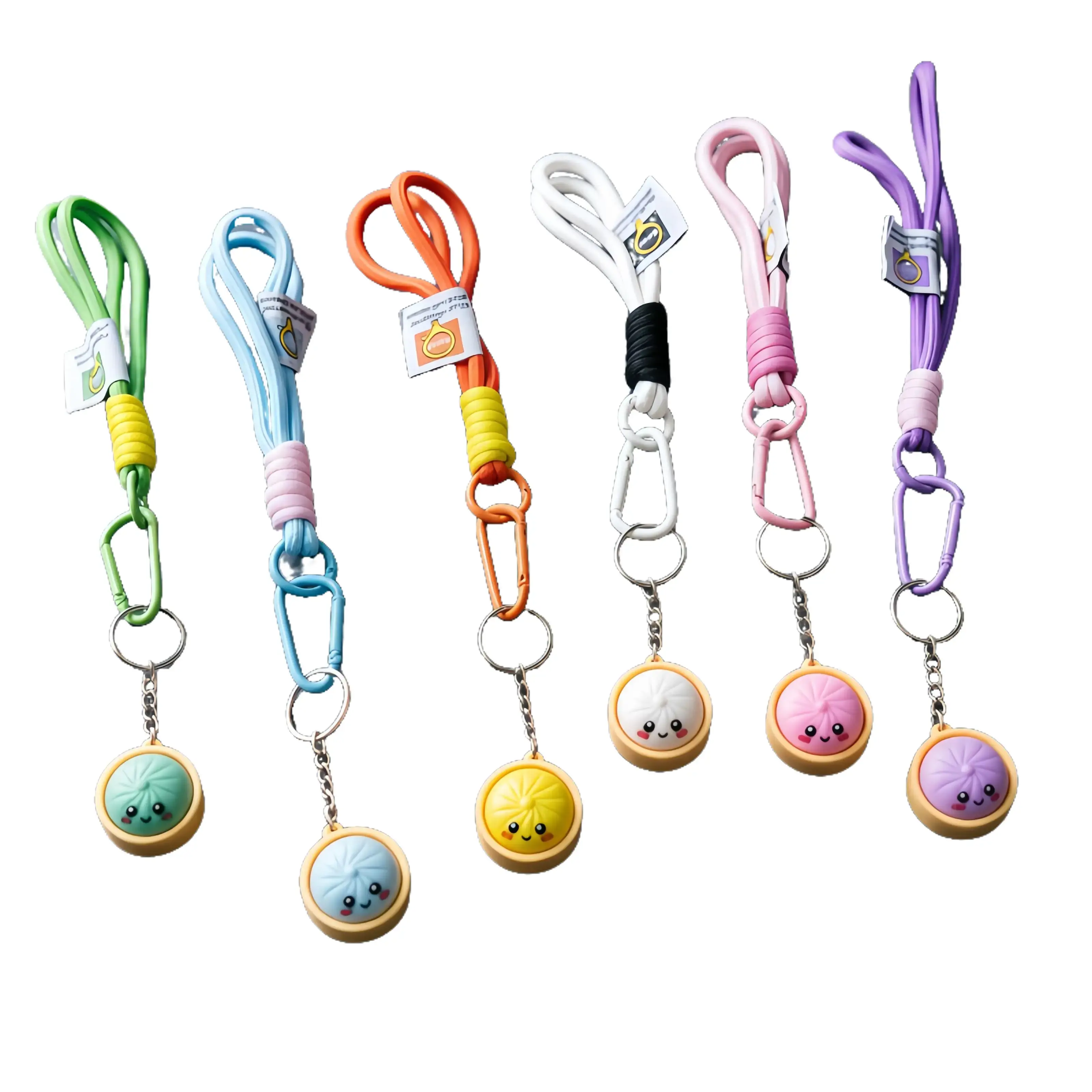 Kawaii Aesthetic Compact Casual Mini Dumpling Fashion Keychain - 1/3 Size PVC Cartoon Pendant, Key Charms, Keychain Decor, Backpack Accessory, Graduation Gift for Madoka Fans, Kawaii Accessories, Character Charm Keychains
