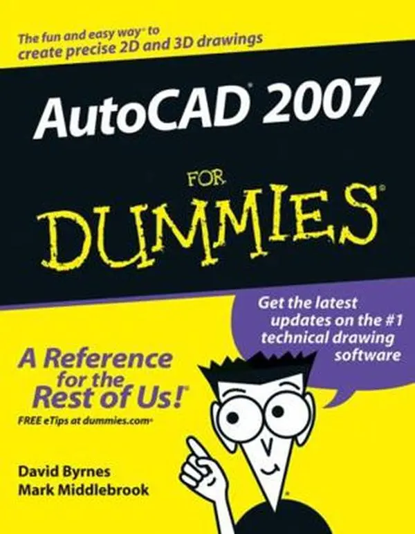 Used Book - AutoCAD 2007 For Dummies by David Byrnes (Paperback) - English Technical Drawing Tutorials, Drawing Software Learning Guide