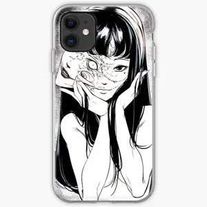 Phone Cases Asain Ito Gtsc Freaky Ghost Lovely Strange Black Girl Interesting Manga New Uzumaki Pretty Sketch Style W Compatible with iPhone SE 7 8 X XR 11 12 13 14 15 16 Plus Mini Pro Max Samsung Galaxy Note S9 S10 S20 S21 Ultra Plus