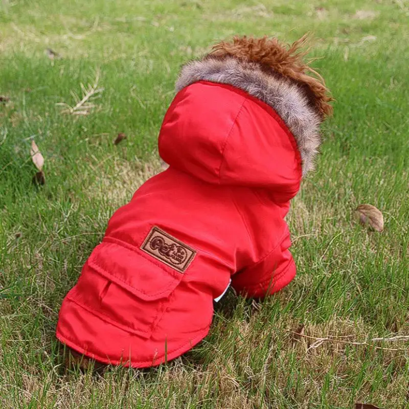 Plush Dog Clothes for Autumn & Winter, 1 Count Cute Pets Jumpsuit, Warm Pet Coats for Small Medium Large Dogs & Cats