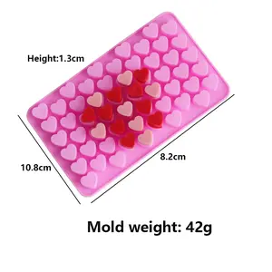 55 Compartment Heart Silicone Candle Mold Valentine'S Day Candles Making Kit DIY Love Cake Chocolate Baking Mould Party Gifts UDOCOOL