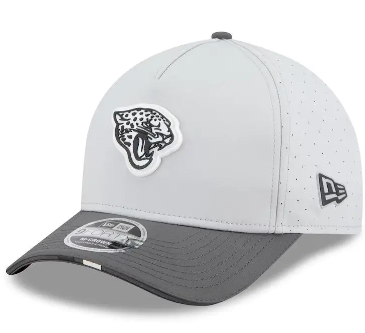 Jacksonville Jaguars New Era 2025 Training Camp 9Forty Grey Adjustable Hat