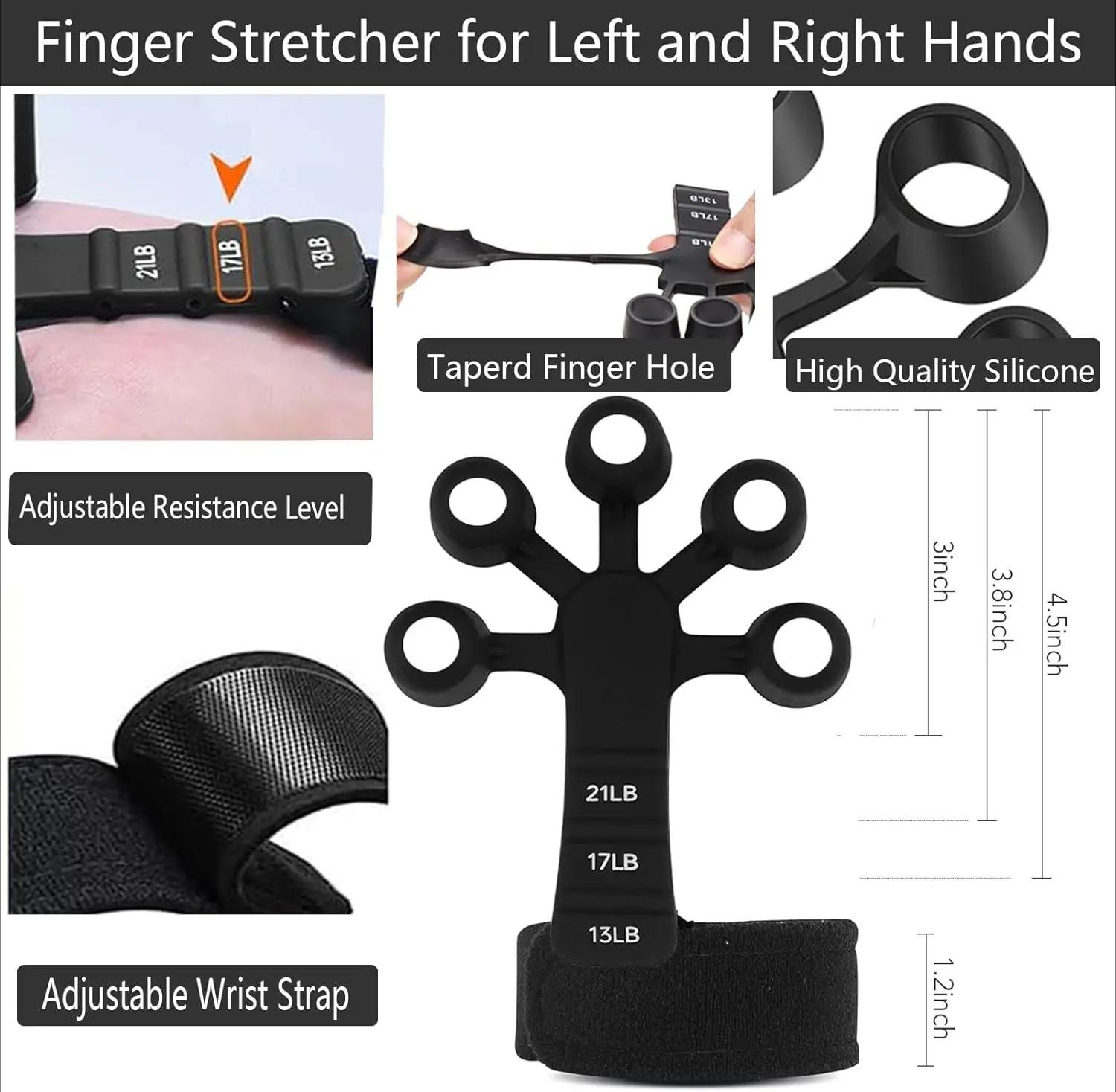 Grip Strength Trainer 5 Pack, Adjustable Hand Grip Strengthener, Forearm Exerciser Kit with Resistance Range, Hand Therapy Gripper, Massage Balls for Wrist & Forearm Training, Home & Gym Workout
