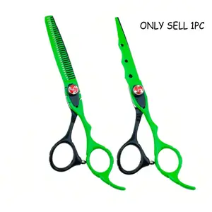 1pc Colorful 6.0 Inch Professional Hair Cutting Scissor Hairdressing Barber Thinning Shear Sharp Barbershop Pet Grooming Dog Stainless Steel Germany Hairdressing Scissor Adjustable Hairdresser Hair Cutting Thinning Shears Pro Salon Styling Tool