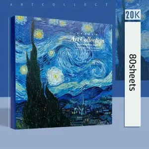 Art Collection Thick Sketch Book - 80 Sheets Blank Drawing Paper for Oil Pastel, Crayon & Pencil Painting - Premium Art Stationery Supplies